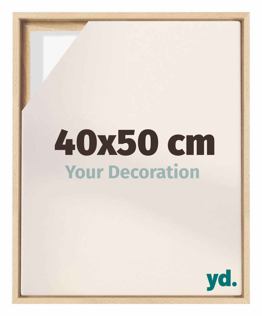 yd. yd, Baklijst 40x50 cm Beuken - Lijst voor Canvasdoek - MDF Lyon