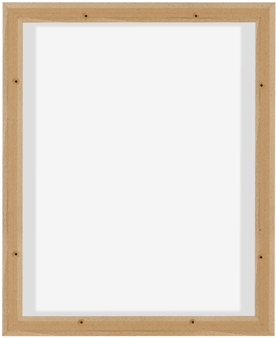 Houten baklijst, vierkant, met schroefgaten.