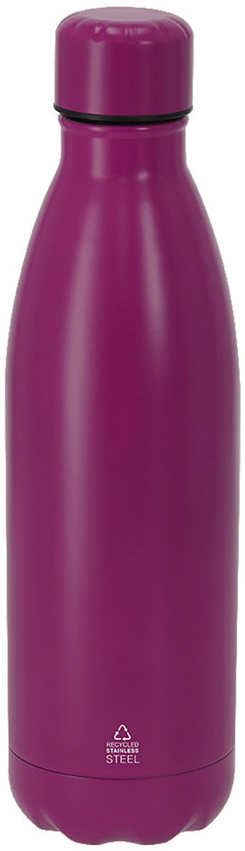 Fles van 790 ml capaciteit, gemaakt van gerecycled roestvrij staal. Met een matte afwerking Fuchsia