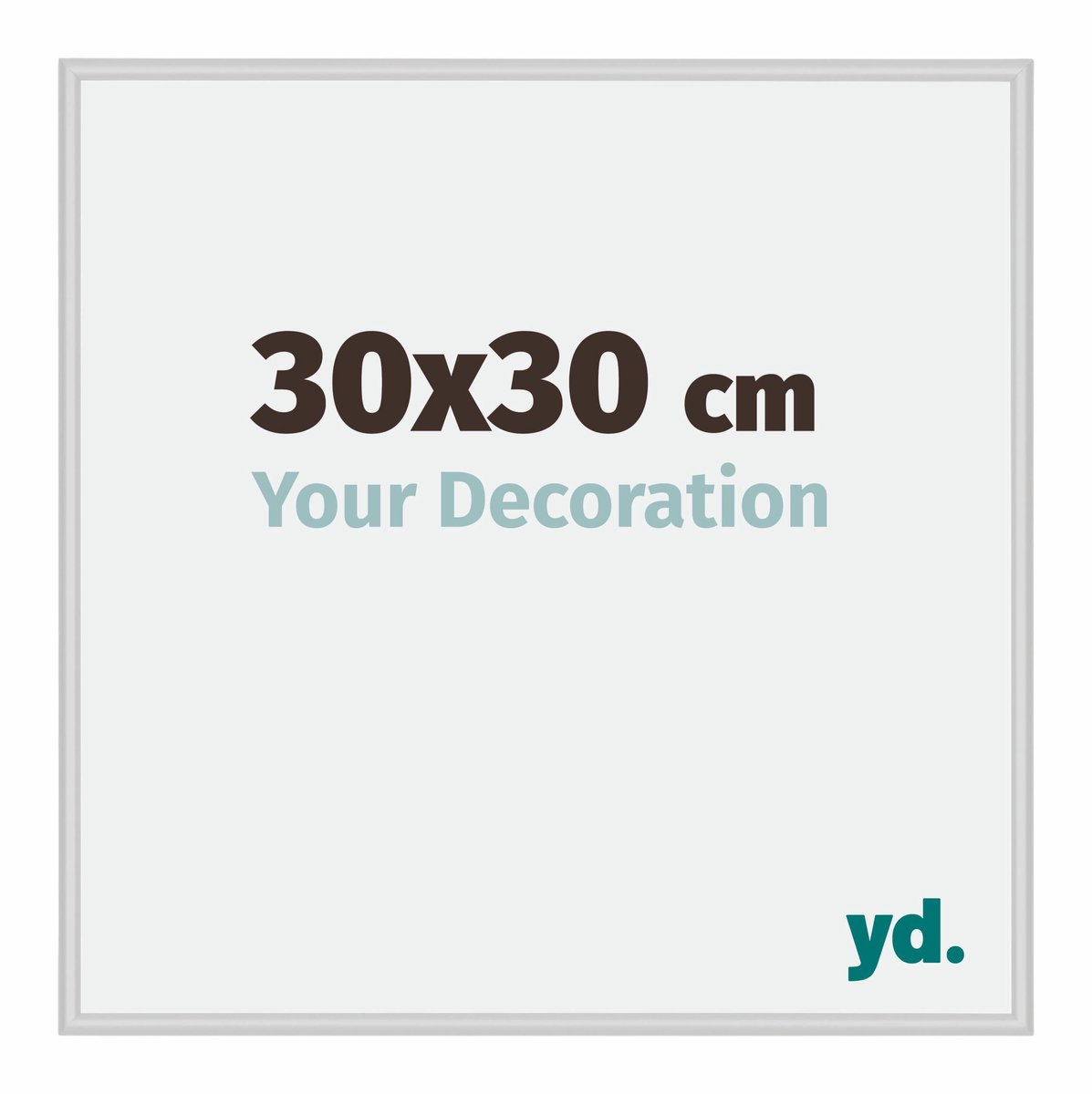 yd. Your Decoration - Fotolijst 30x30 cm - Aluminium - Zilver Mat - Miami