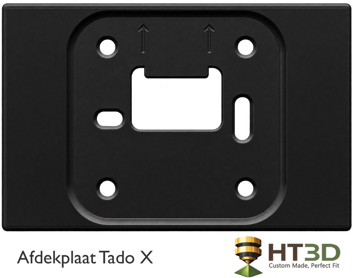 Afdekplaat Tado X - Zwart - Tado X Thermostaat - Kamerthermostaat - Thermostaat - Muurplaat - Afdekraam - Grondplaat - Houder - HT3D