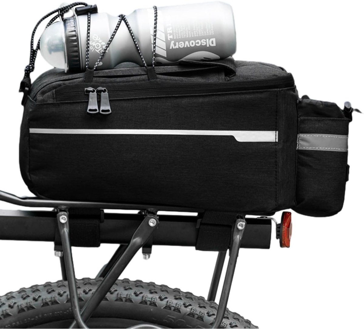 Fietstassen dubbel - Zwart - 38 x 15,5 x 18 cm - Polyester Fietsbagagetas - Voor Dagelijks Gebruik