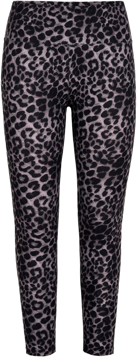 Studio Untold - Dames - Legging tight shape luipaardprint - Grijszwart - Maat 50+