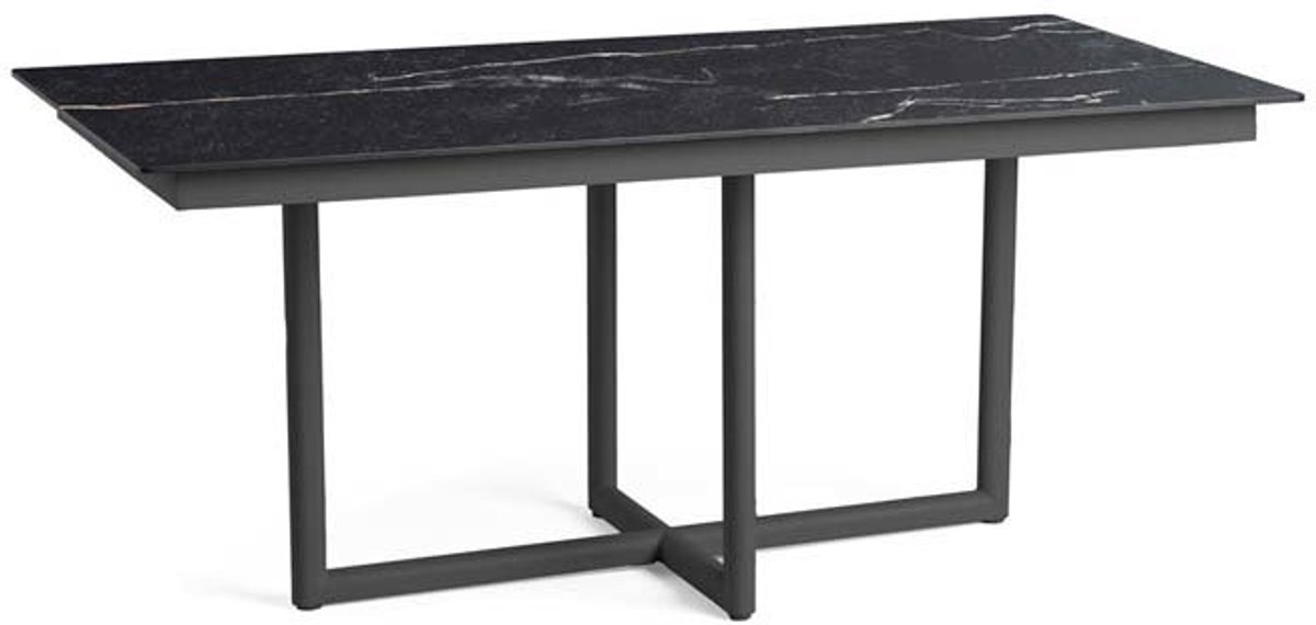 Rivera dining tafel trespa marble charcoal 150 x 90 cm Tierra Outdoor