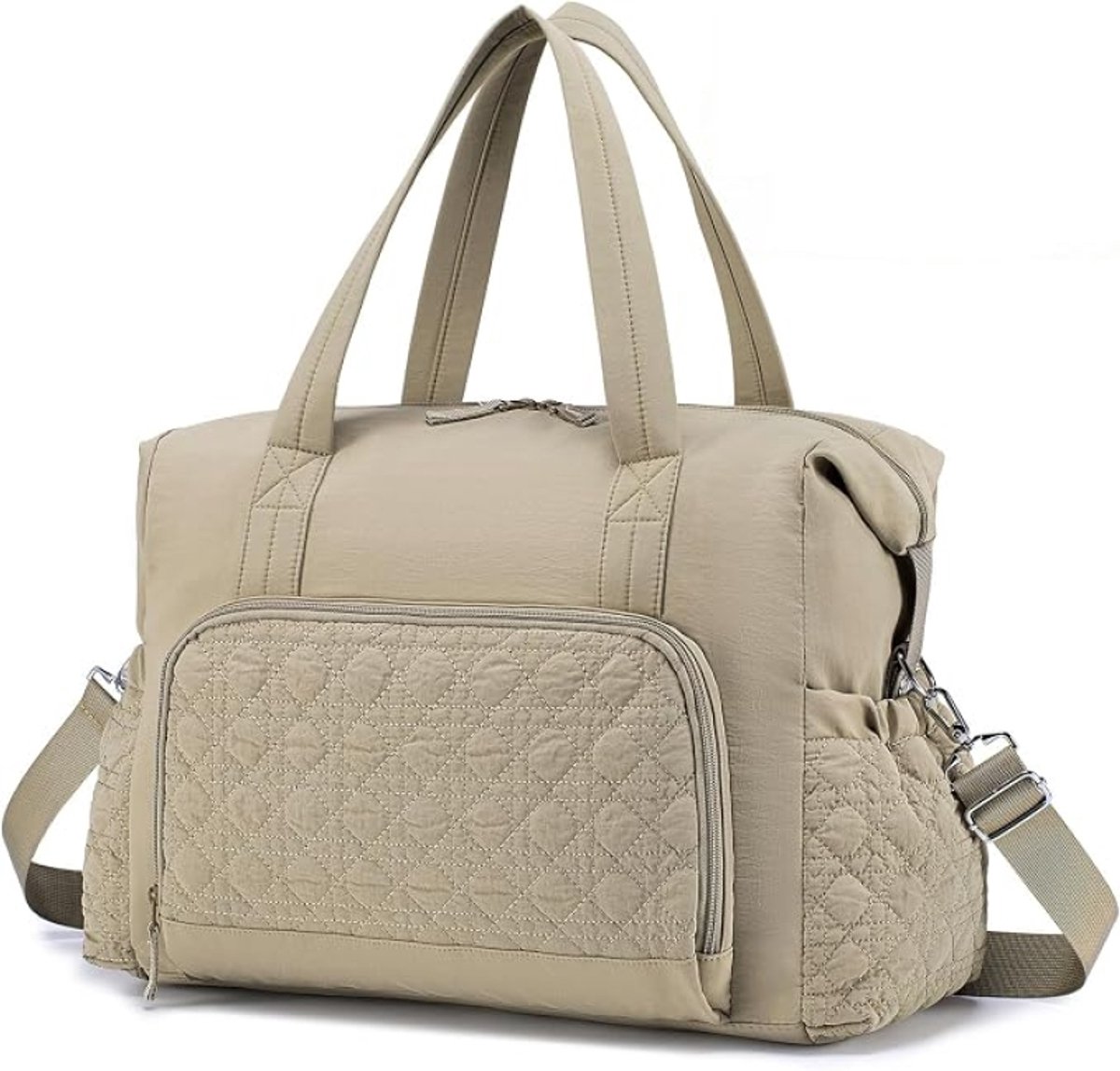 Luiertas Moederdag Schoudertas Grote Multifunctionele Draagbare Baby Luier Tote Tassen Ziekenhuistas Waterdicht Weekender Reizen Organizer Messenger Bags voor Moeder "Beige"