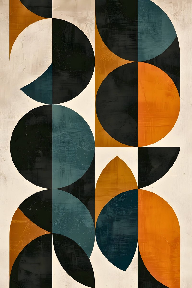 Cirkels Poster - Abstracte - Creatieve - Moderne Kunst - Artistieke - Grafisch - posters - formaat 70x100cm - Wanddecoratie - L3262MT