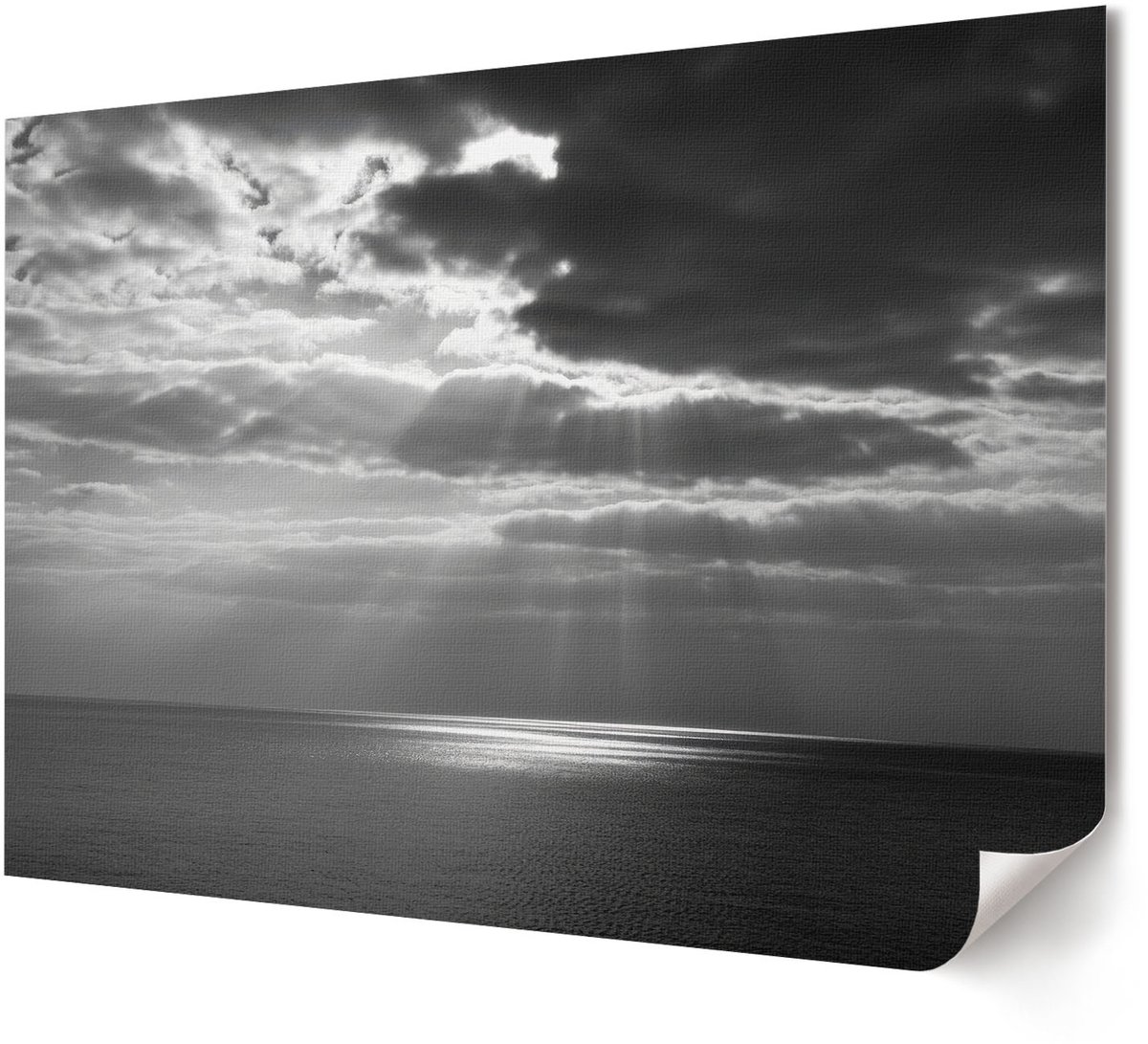 Coloray Polycanvas Poster - Gamecontroller, Blauw - A4 - Zwart-wit Design - Rechthoek - Muurdecoratie - Woonkamer - Glamour