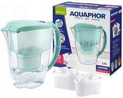 Aquaphor Jasper 2,8L waterfilterkan met 2 Maxfor B25 filters, mintgroen