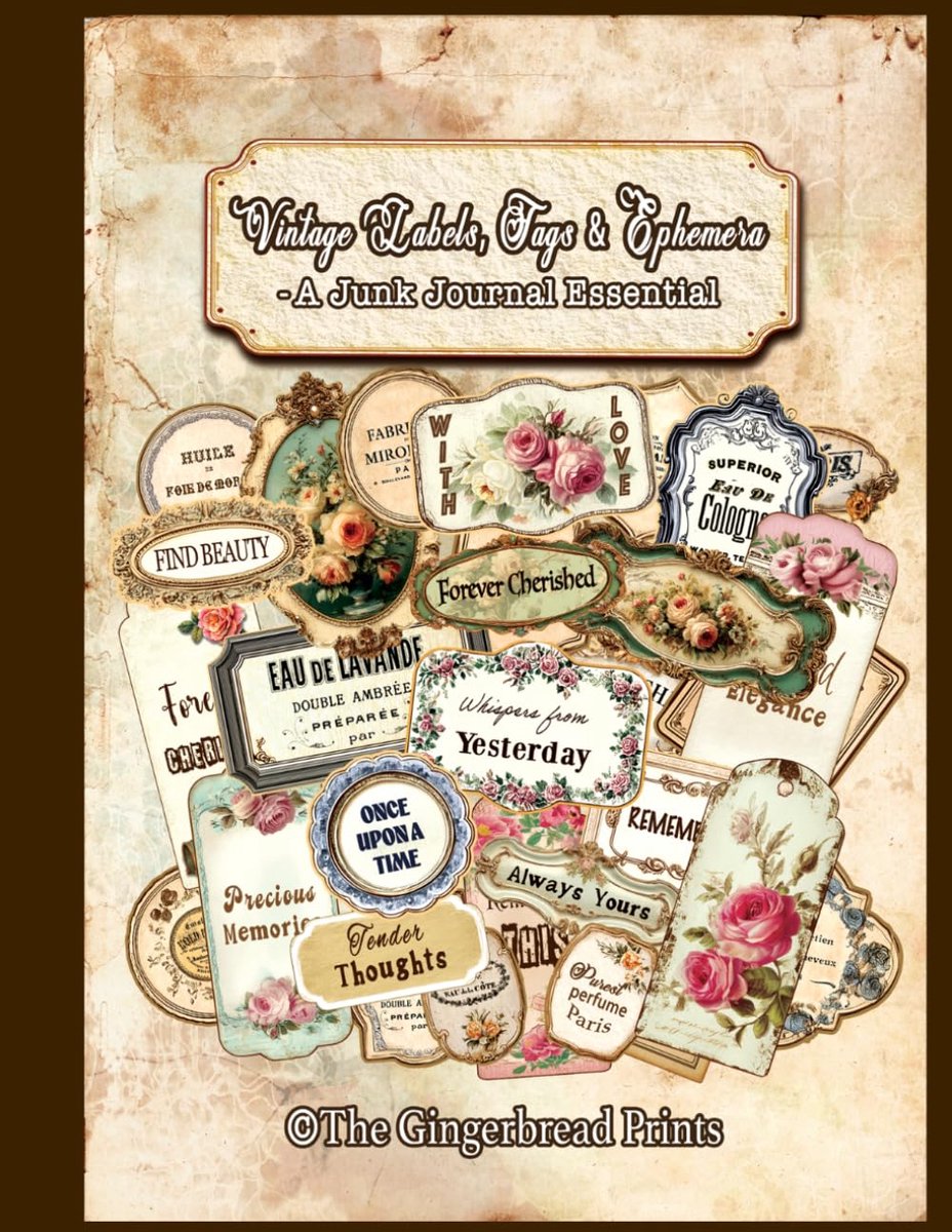Vintage Labels, Tags & Ephemera - A Junk Journal Essential 400+ vintage labels, tags, and decorative pieces designed - ShopVlot