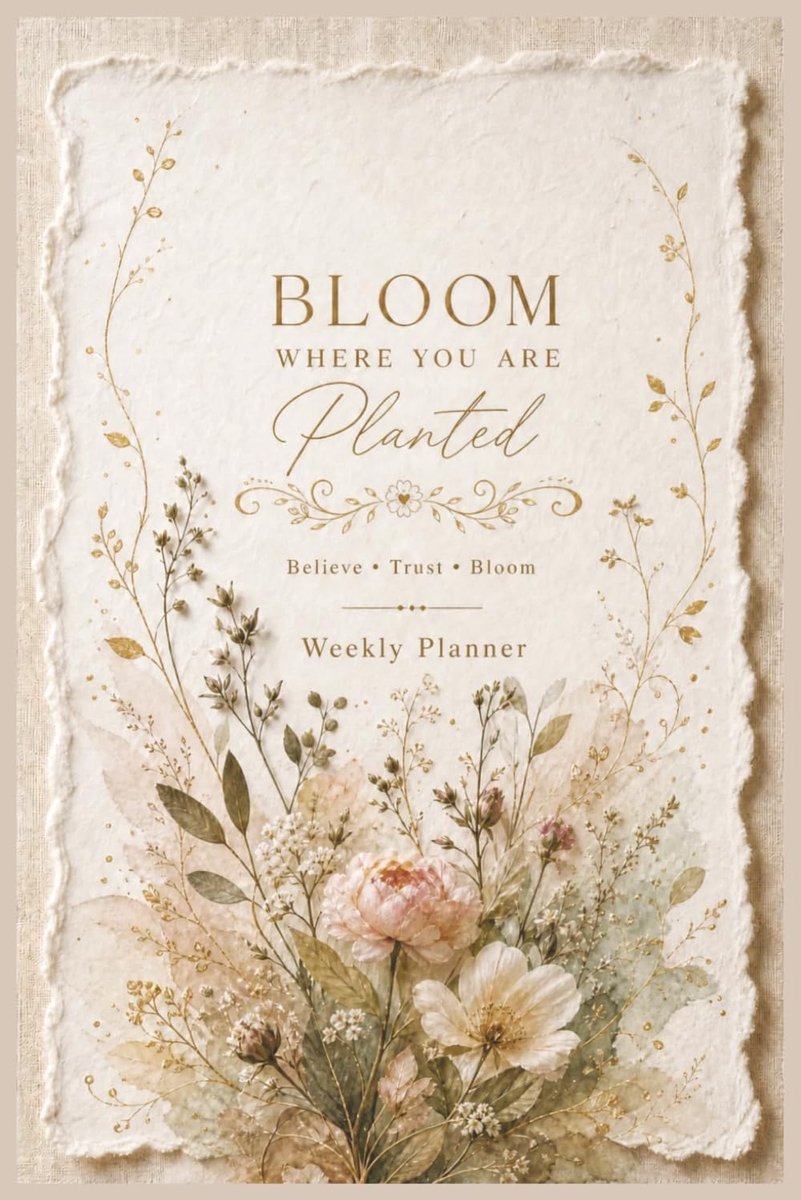 Bloom Where You Are Planted Weekly Planner: A Motivational Floral 6×9 Organizer with Monthly Overviews, Weekly - ShopVlot