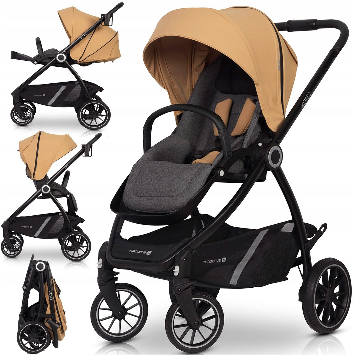Lichtgewicht Kinderwagen Euro-Cart Crox 0-22kg, Omkeerbaar Zitting