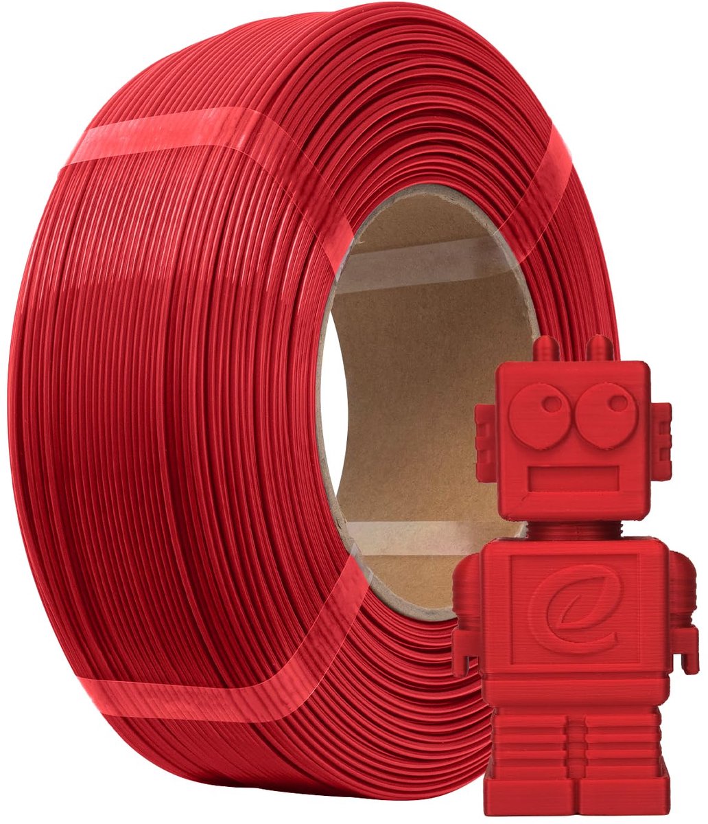 eSUN PLA Navulfilament 1,75mm, Spoolless 3D Printing Filament 1kg Vuurrood - ShopVlot