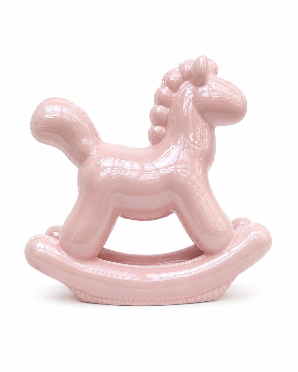 Keramisch paard roze