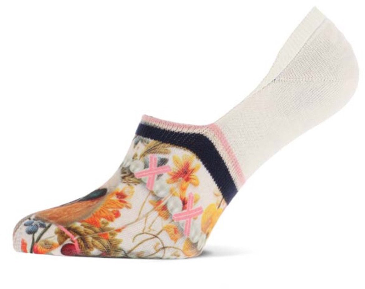 XPOOOS dames footies poodles multi