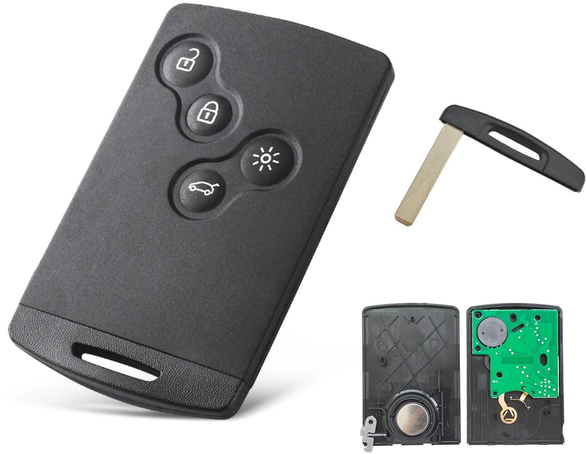 AULESSE 4 Knoppen Afstandsbediening Sleutel met 433MHz Chip PCF7953M/4A - ShopVlot