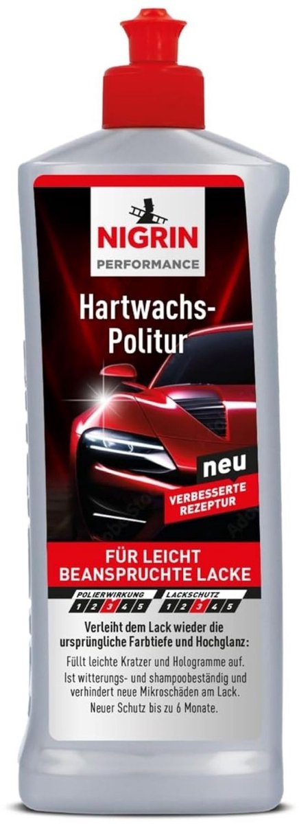 Nigrin Hardwaspolish 500ml Verzegeling Autowas Lakpolish Verzorging Wax