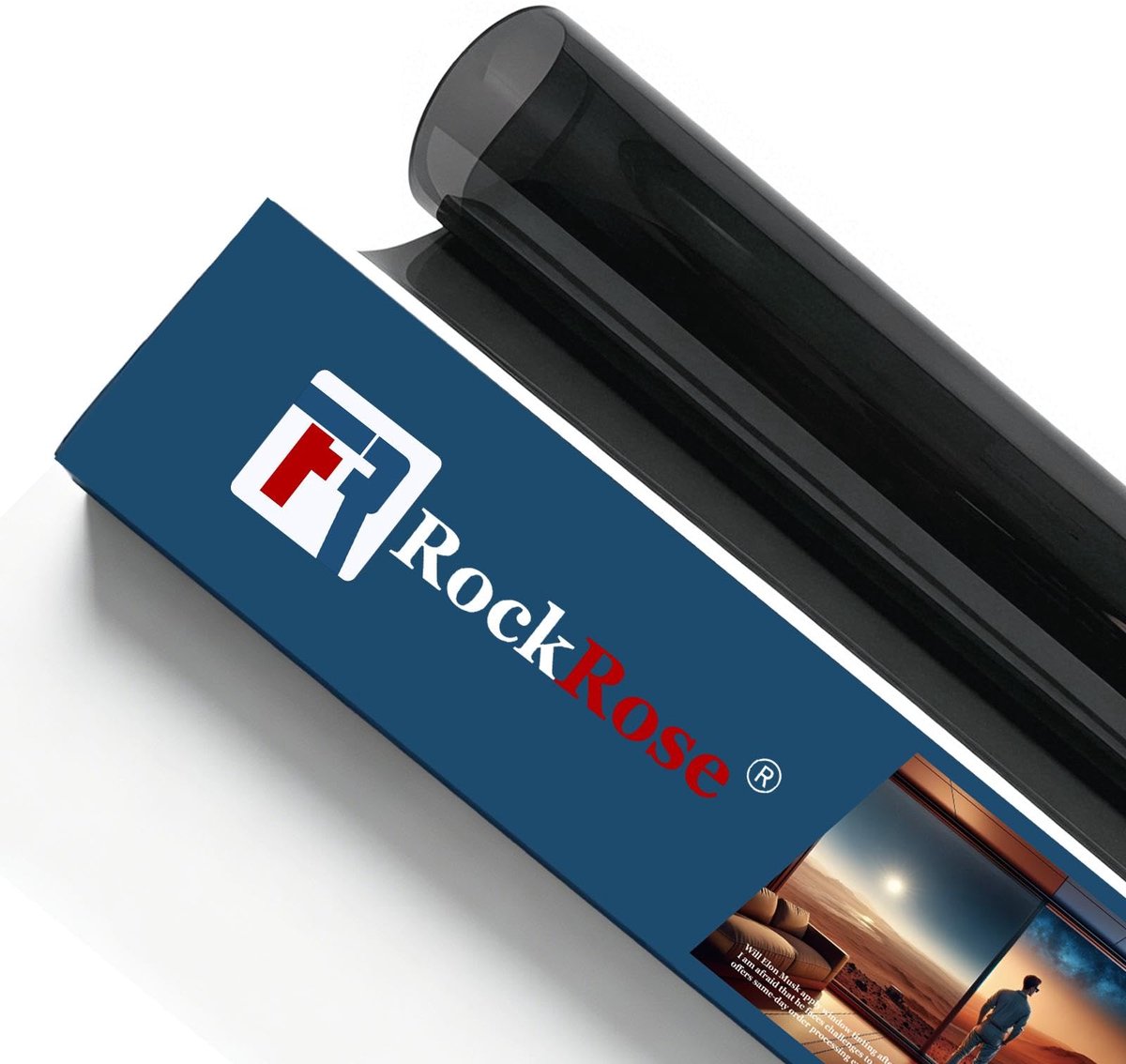 RockRose 20% Premium Carbon Autoraamfolie 60 cm x 7,5 m 2-laags Antraciet Privacy Hitte- & UV-bescherming Zelfklevend - ShopVlot