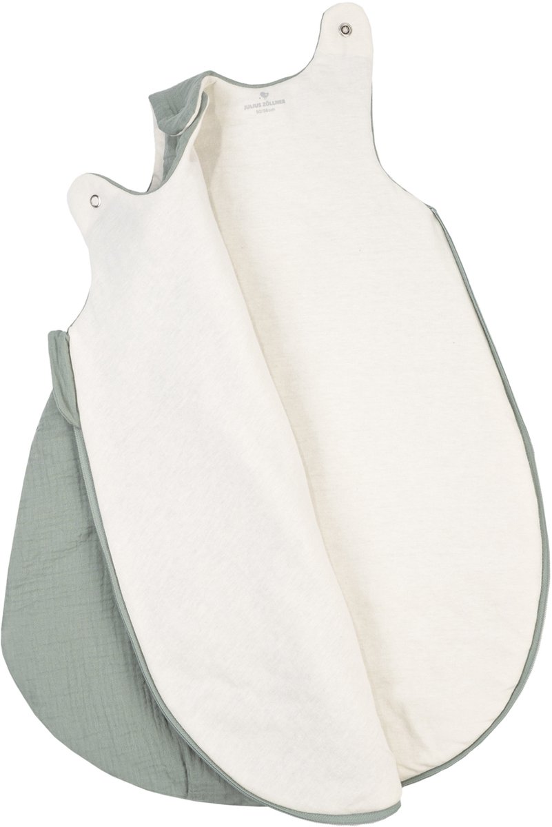 Julius Zöllner Muslin Babyslaapzak - Groen - 50/56 cm