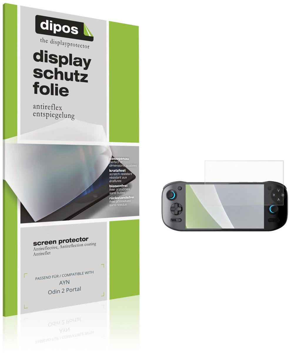 dipos – 2x Matte Beschermfolie geschikt voor AYN Odin 2 Portal | Krasbestendige & antireflecterende Screenprotector Ultra-Thin