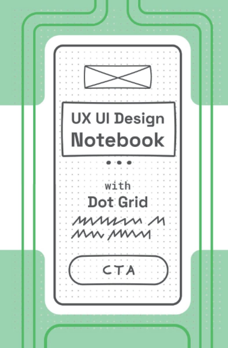 UX UI Design Notebook: Handy Sized Dot Grid Notebook for Drawing Sketches and Wireframes or taking Notes - ShopVlot