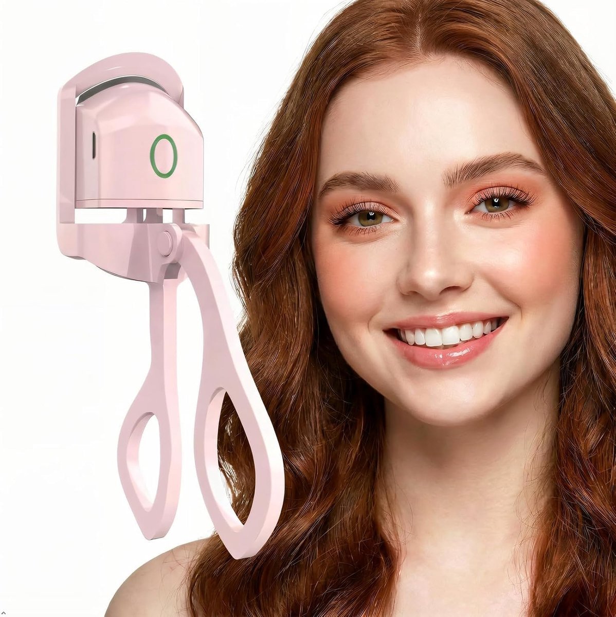 Verwarmde wimperkruller, elektrische wimperkruller, oplaadbaar, snel opwarmen in 10 seconden, 2 warmtestanden, voor een langdurige en natuurlijk gekrulde wimperlook