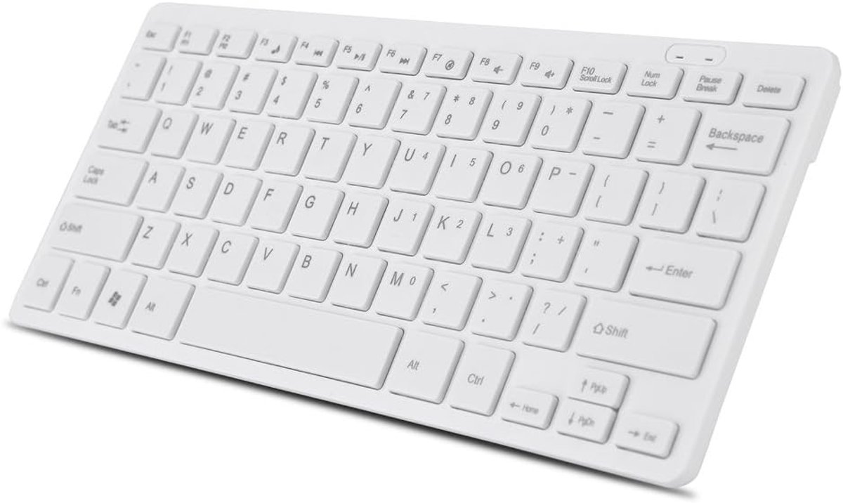 Toetsenbord Kleine Draad Wit Stil Toetsenbord Plastic 78 Toetsen Ultra Dun Mini USB Bedraad Toetsenbord voor Desktopcomputer Laptop Pc (Wit) (Wit)