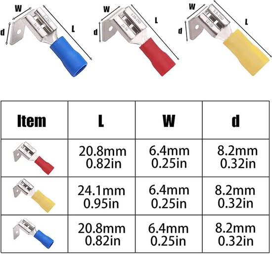 Dailygoods - 150 Stuks Half Geïsoleerde Huckepack Kabelschoenen - Spade Connectors voor Elektrische Verbindingen — afbeelding 5