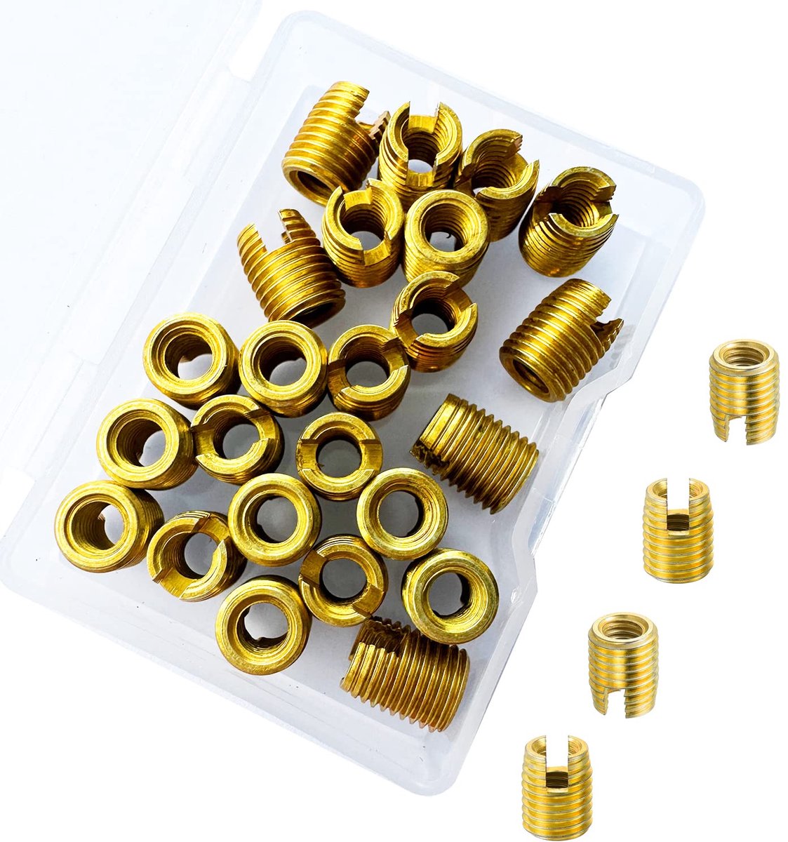 Schroefdraadinzet, schroefdraad reparatieset, inzet assortiment, schroefdraadreparatieset M6, 24 stuks, 302 koolstofstaalschroef, reparatietoebehoren