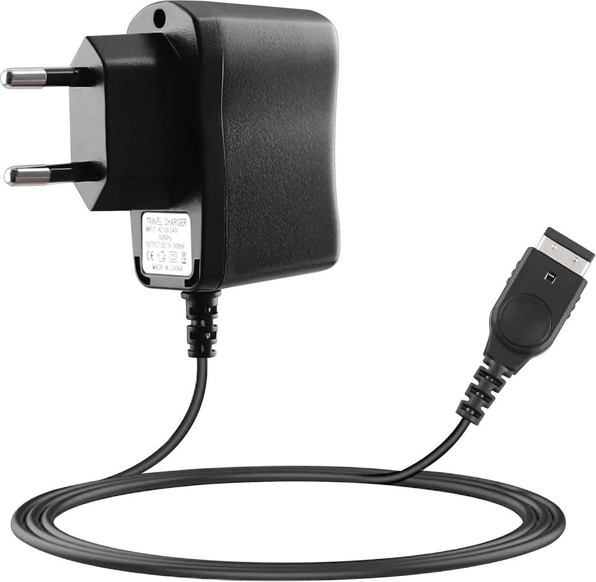 Oplaadkabel voor Nintendo DS, netvoeding oplader voor DS en Game Boy Advance SP, wand- en reislader, stroomkabel