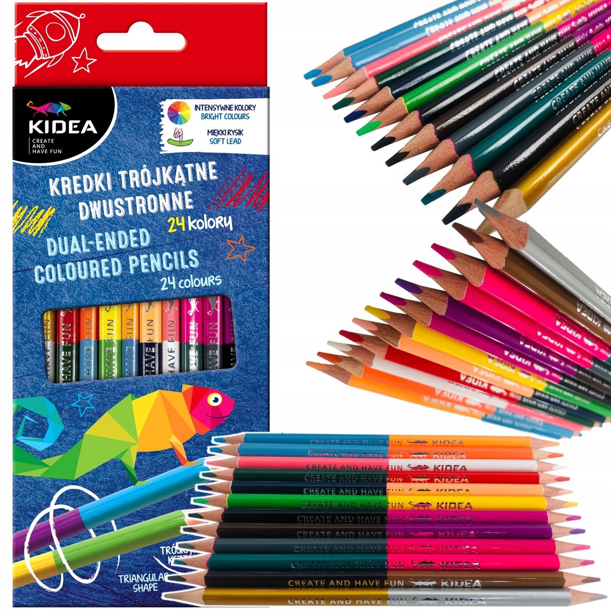 Kidea Dubbelzijdige Kleurpotloden 12 stuks - 24 Intensieve Kleuren
