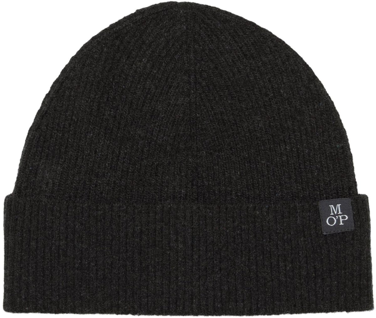 Marc O'Polo muts Knitted Hat Dark Grey Melange donkergrijs