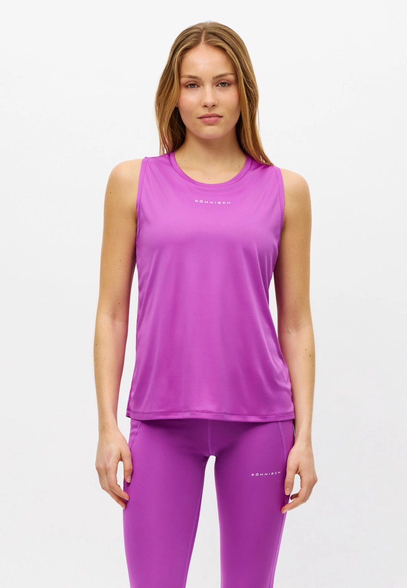 RÖHNISCH - Team Logo Tank Top - Training t-shirt korte mouw dames - Paars