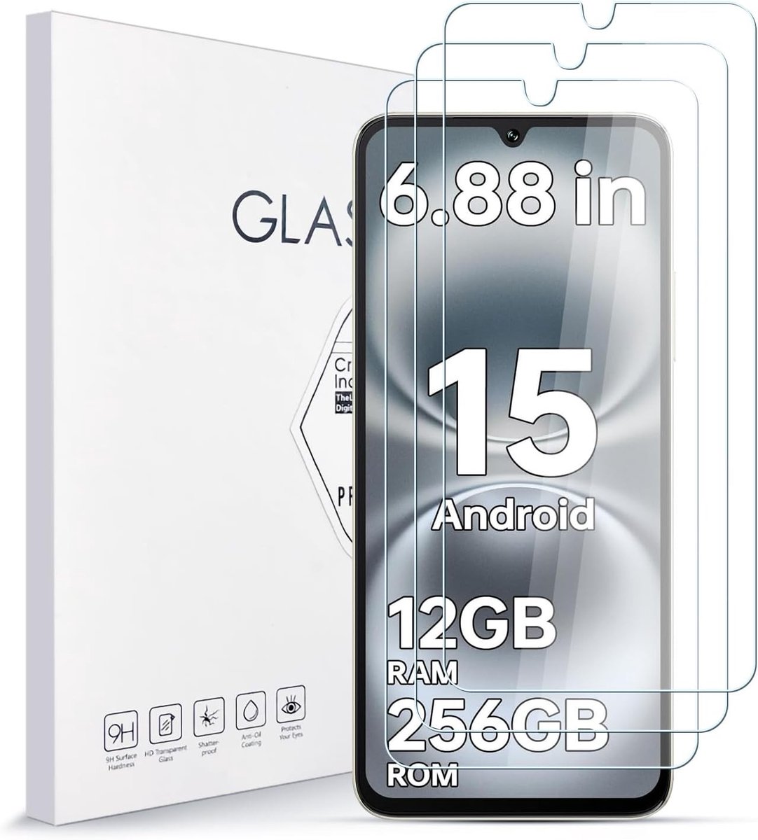 Hoogwaardige geharde glazen screen protector voor Cubot A40 met 9H hardheid en hoge resolutie, eenvoudig te installeren zonder luchtbellen