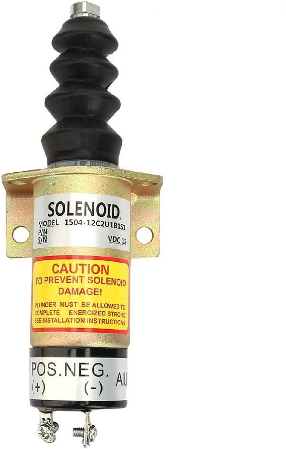 Stopsolenoïde, 12 V stalen behuizing motor stop solenoïde vervangingsset 1504-12C2U1B1S1