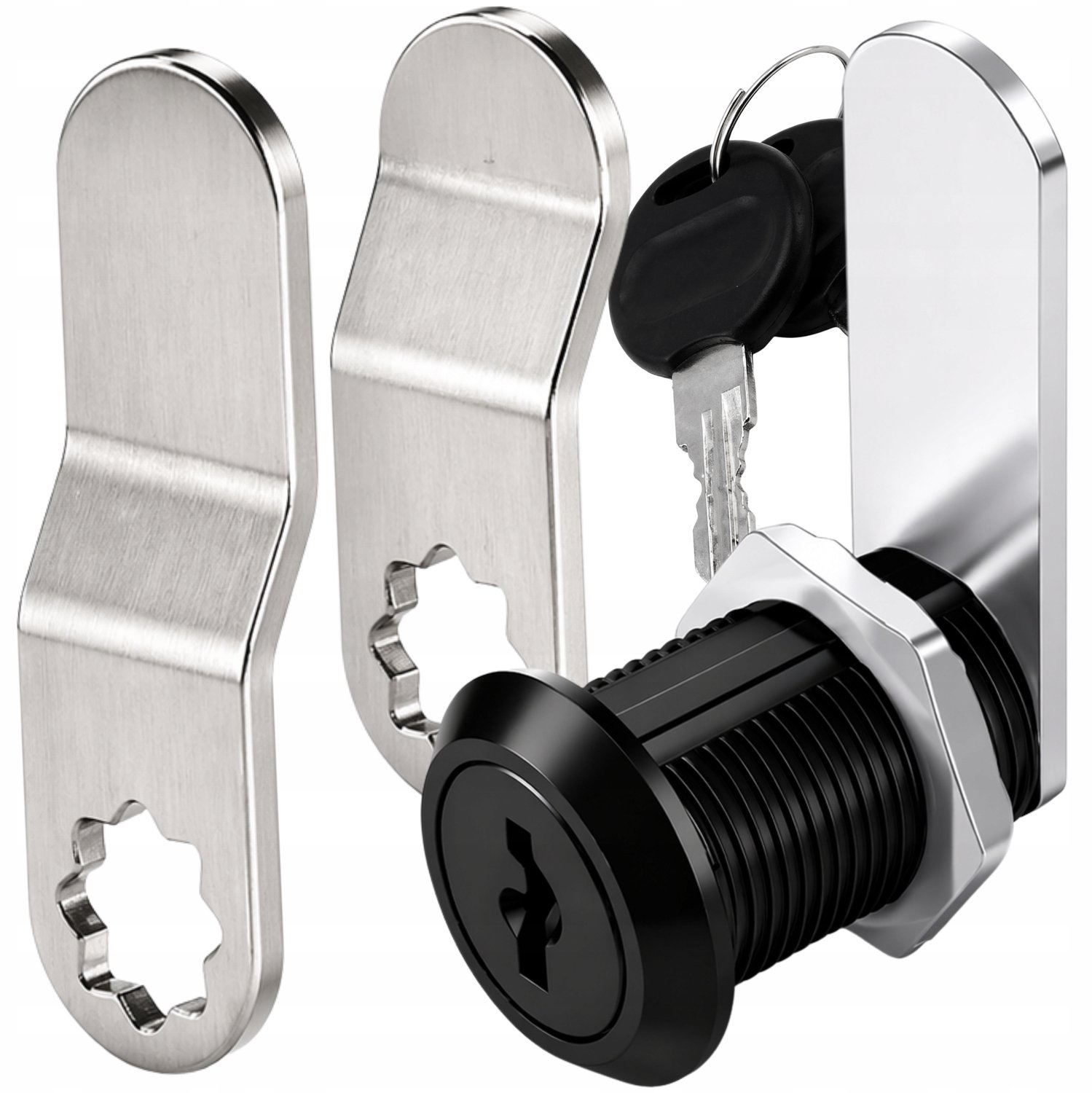 Universeel Metalen Meubelslot met 2 Sleutels - Zwart 20mm