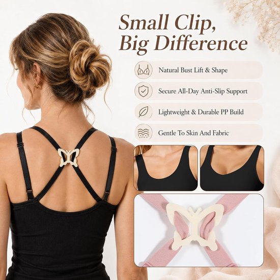 24 stuks BH-clips voor bandjes, racerback clip voor jurken en — afbeelding 4