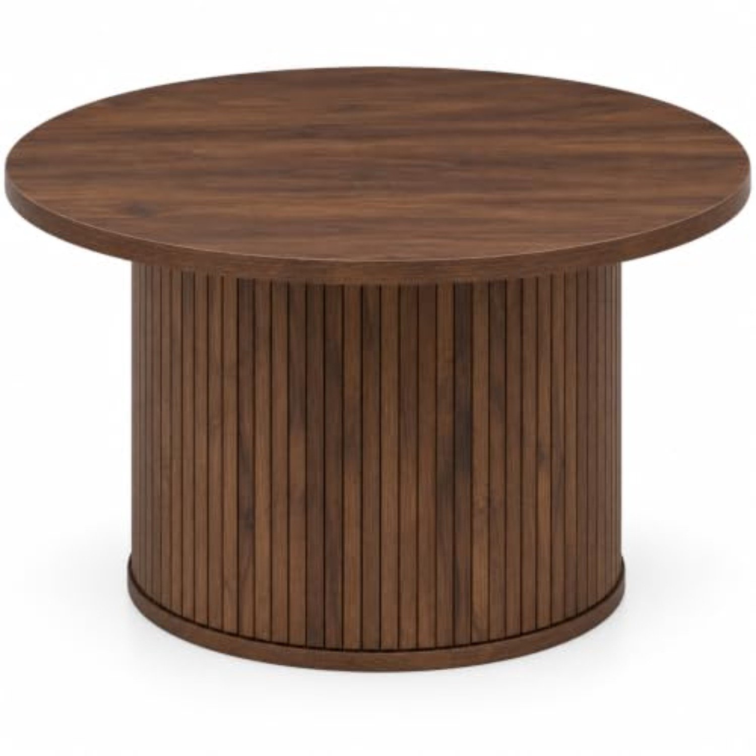 Atmosphera Créateur d'intérieur® Atmosphera Colva Ronde Salontafel - Donker Hout - Ø70 x H40 cm Donkerbruin / donker hout