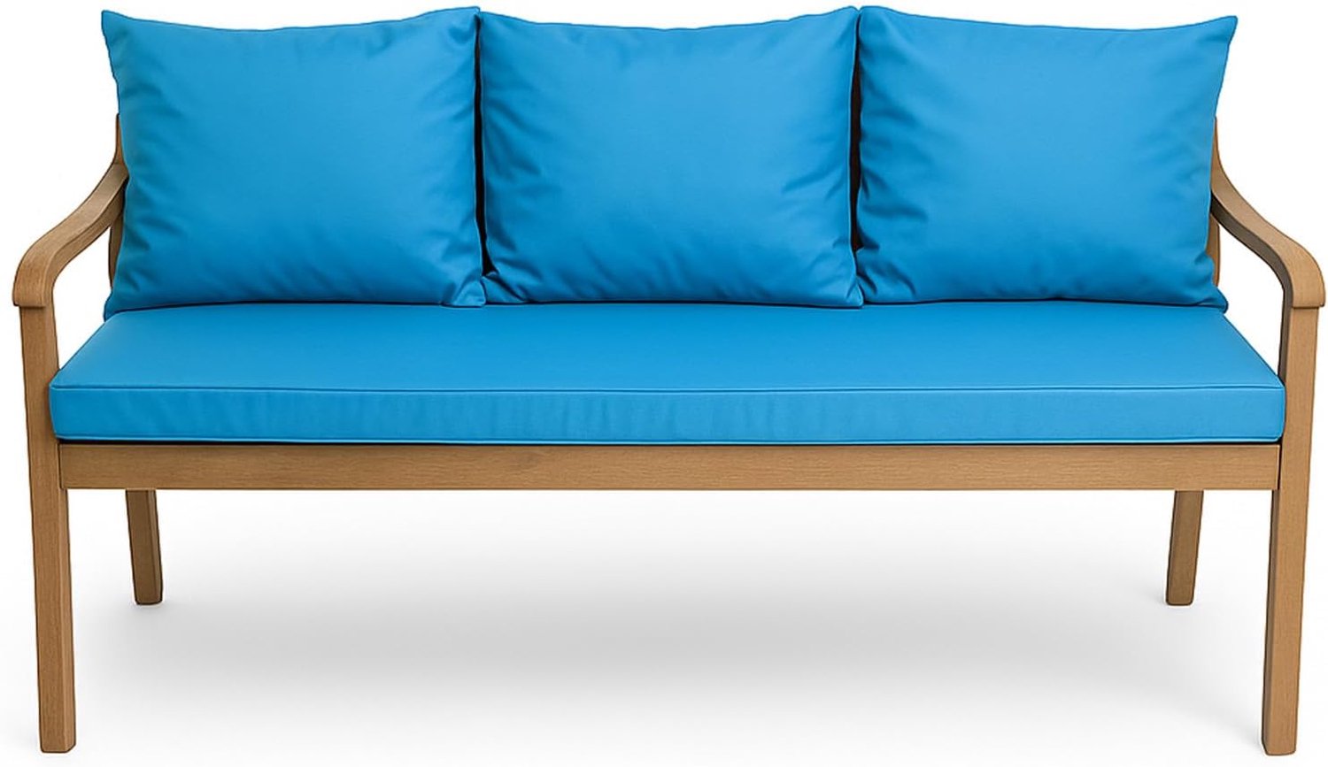 Bankkussen voor tuinbank - Polsterkussen voor & Hollywoodslinger - Tuinslingerkussen - Hollywoodslingerkussen - Bankkussen Outdoor (150 x 50 x 50 cm, Blauw)