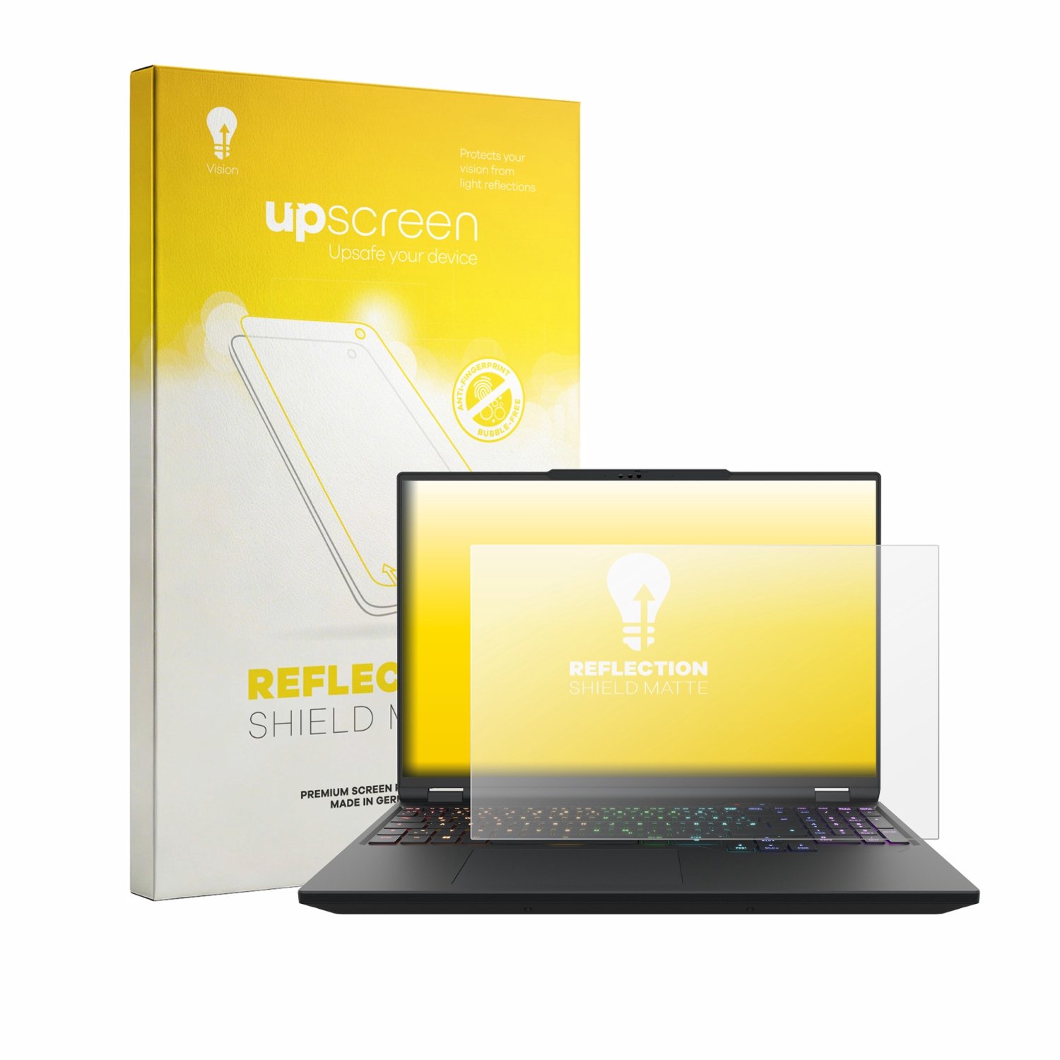upscreen - Screenprotector voor XMG Apex 16 - Folie Beschermfolie anti glare matte