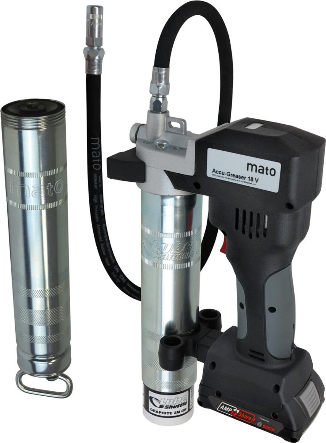 Oplaadbare vetspuit 18V/2Ah PREMIUM-S-LS AMPShare met oplader en accu MATO