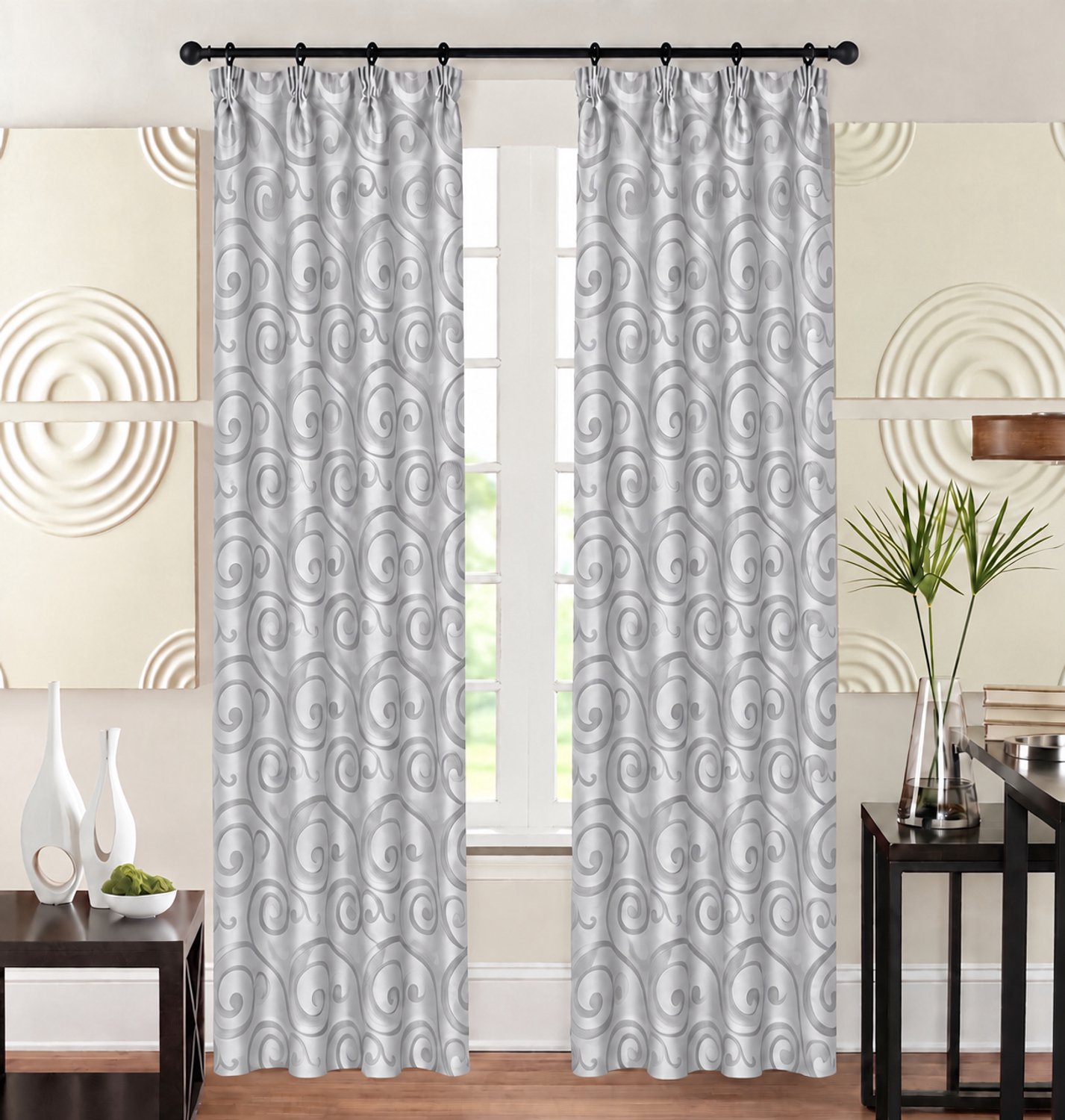 Kant En Klaar Gordijn - Met Plooiband - 140x240 cm - Zilver Grijs