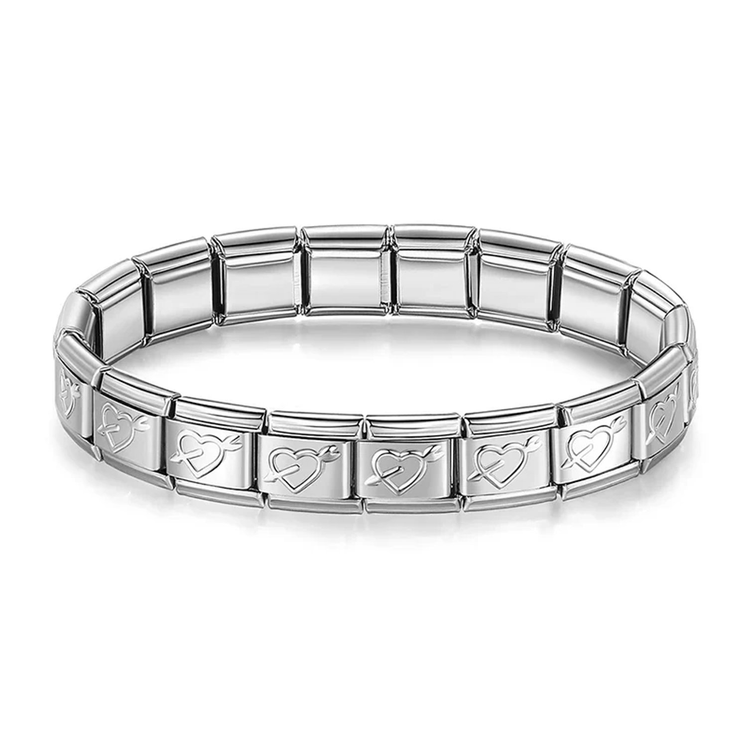 Armband Zilveren hart met pijl