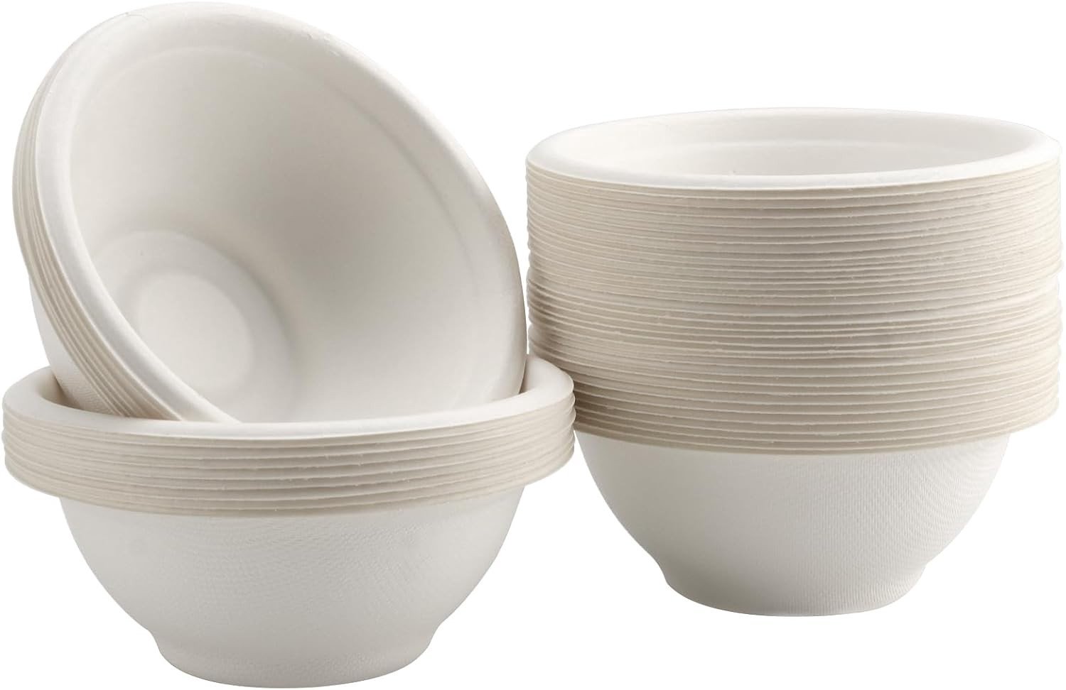 100 Stuks 200 ml Papieren Kommen voor Soep, Salade en Dessert, 11.5 x 4.5 cm, Wit en Duurzaam