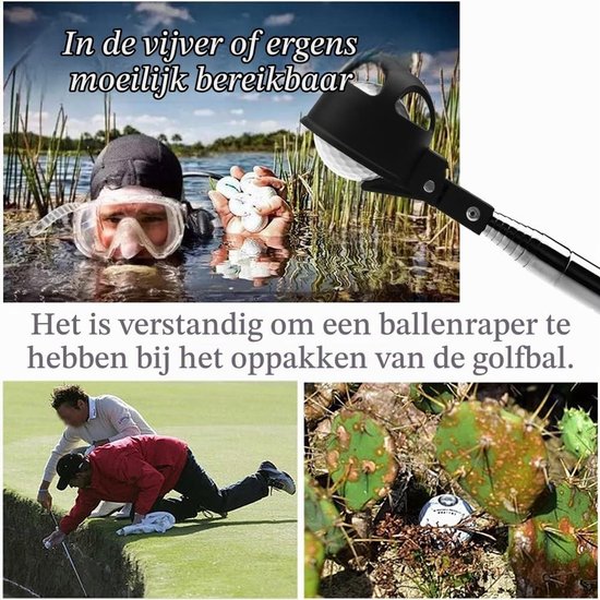 Verstelbare RVS Golfbal Retriever met Automatische Vergrendeling en 9 Ft Lengte voor Watergebruik en Gemakkelijk Ophalen van Ballen — afbeelding 4