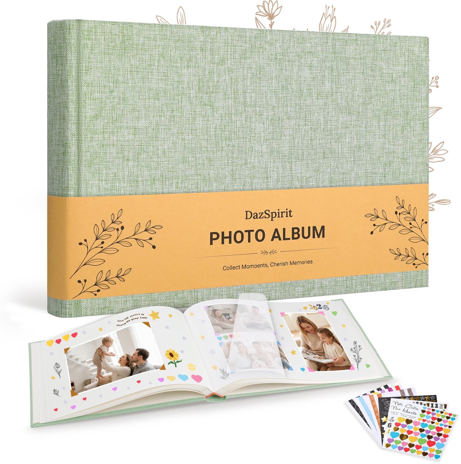 Fotoalbum zelf ontwerpen - linnen plakalbum met 60 pagina’s - scrapbook fotoboek voor 120 foto’s - ShopVlot