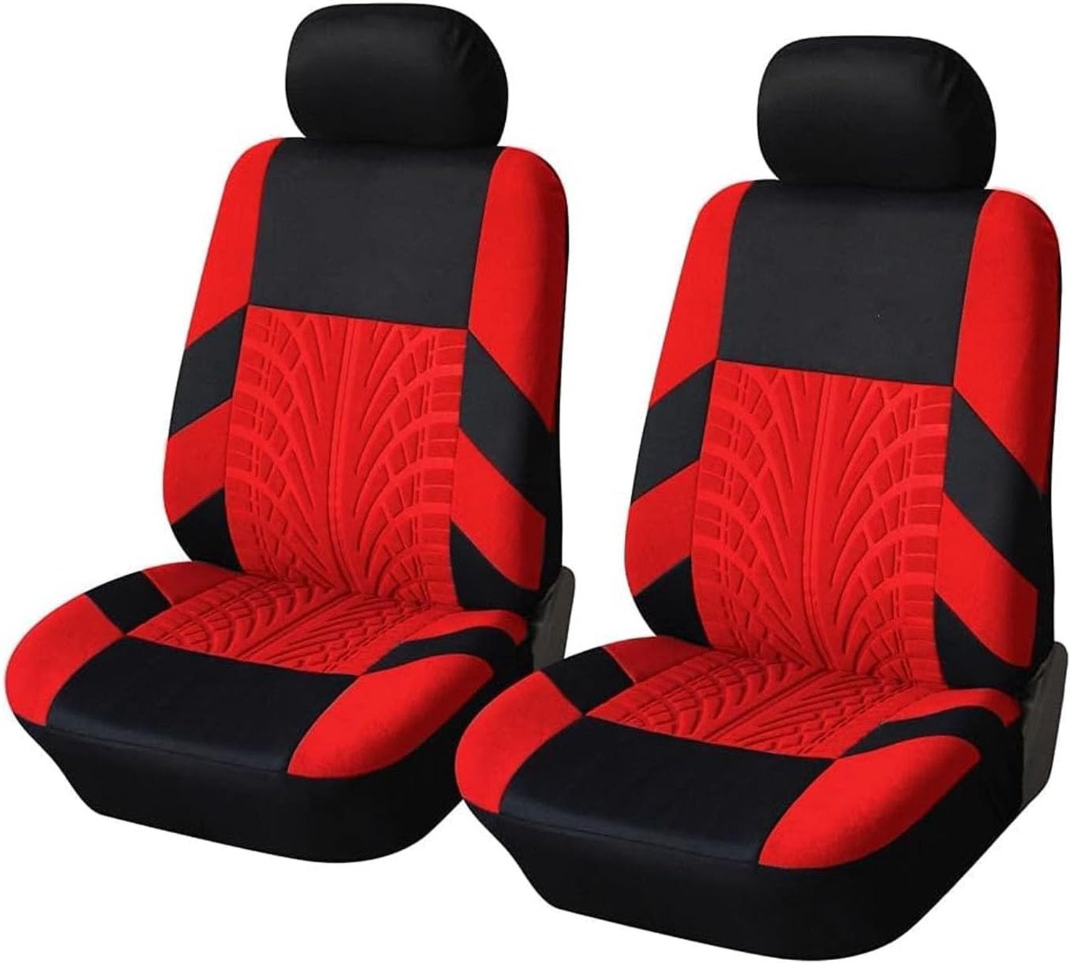Autostoelhoezen voor Vauxhall Corsa E 2014-2019, set van 2 voorstoelen, comfortabele, antislip, duurzame en gemakkelijk te reinigen voorstoelen.,D/Red