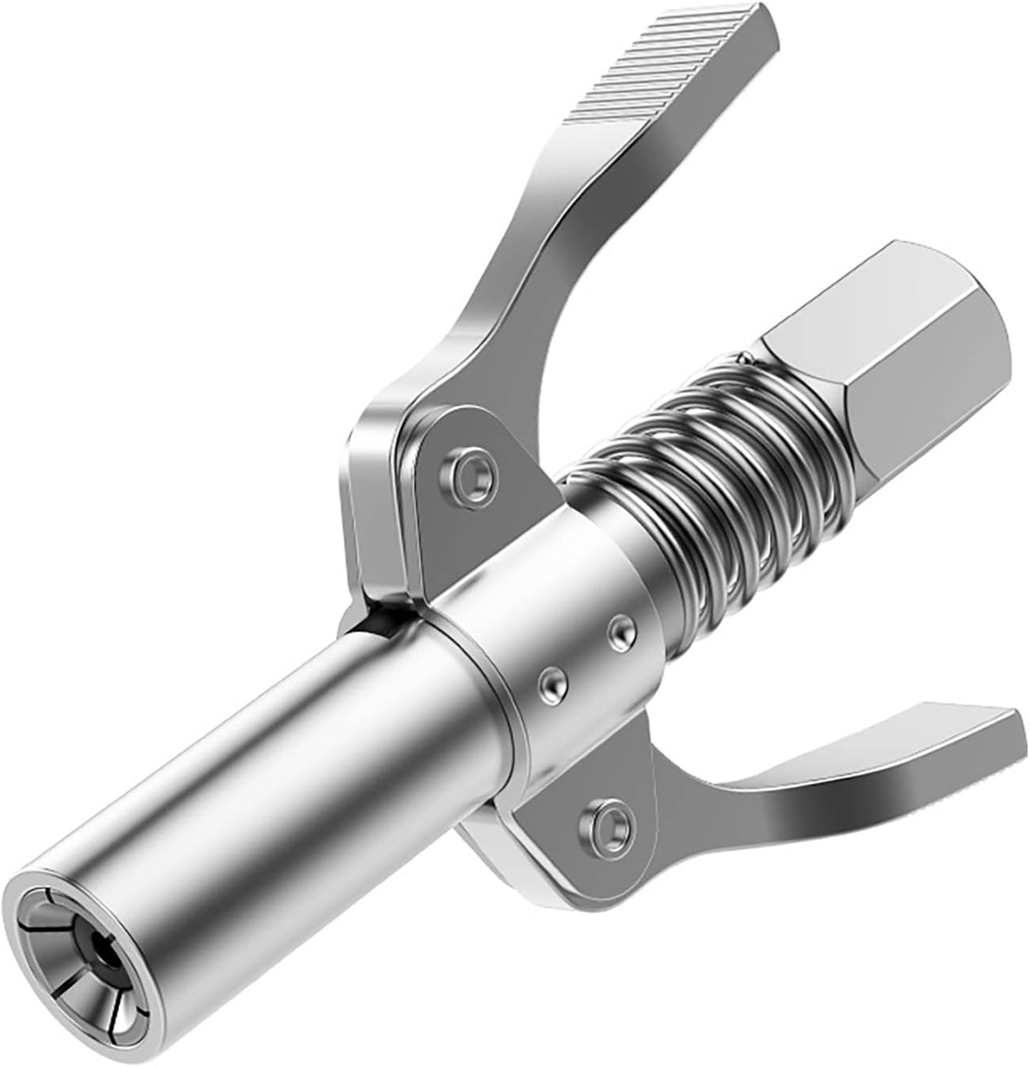 Vetpistoolkoppeling Vetpistool Tip Snel vergrendelen en loslaten smeervetpistoolfittingen Dubbele handgreep vetmondstuk koppeling geüpgraded tot 12000 PSI, compatibel met alle vetpistolen 1/8 "NPT