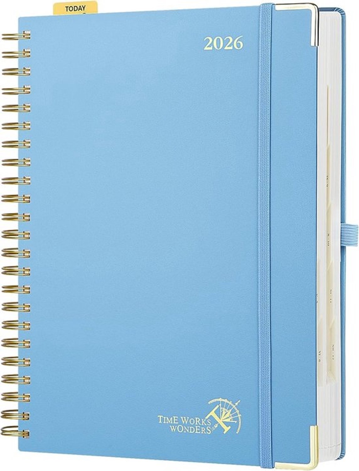 Dagplanner 2026 - Agenda planner - Tijd plannen - Eén pagina per dag - A4-formaat - Haze Blauw