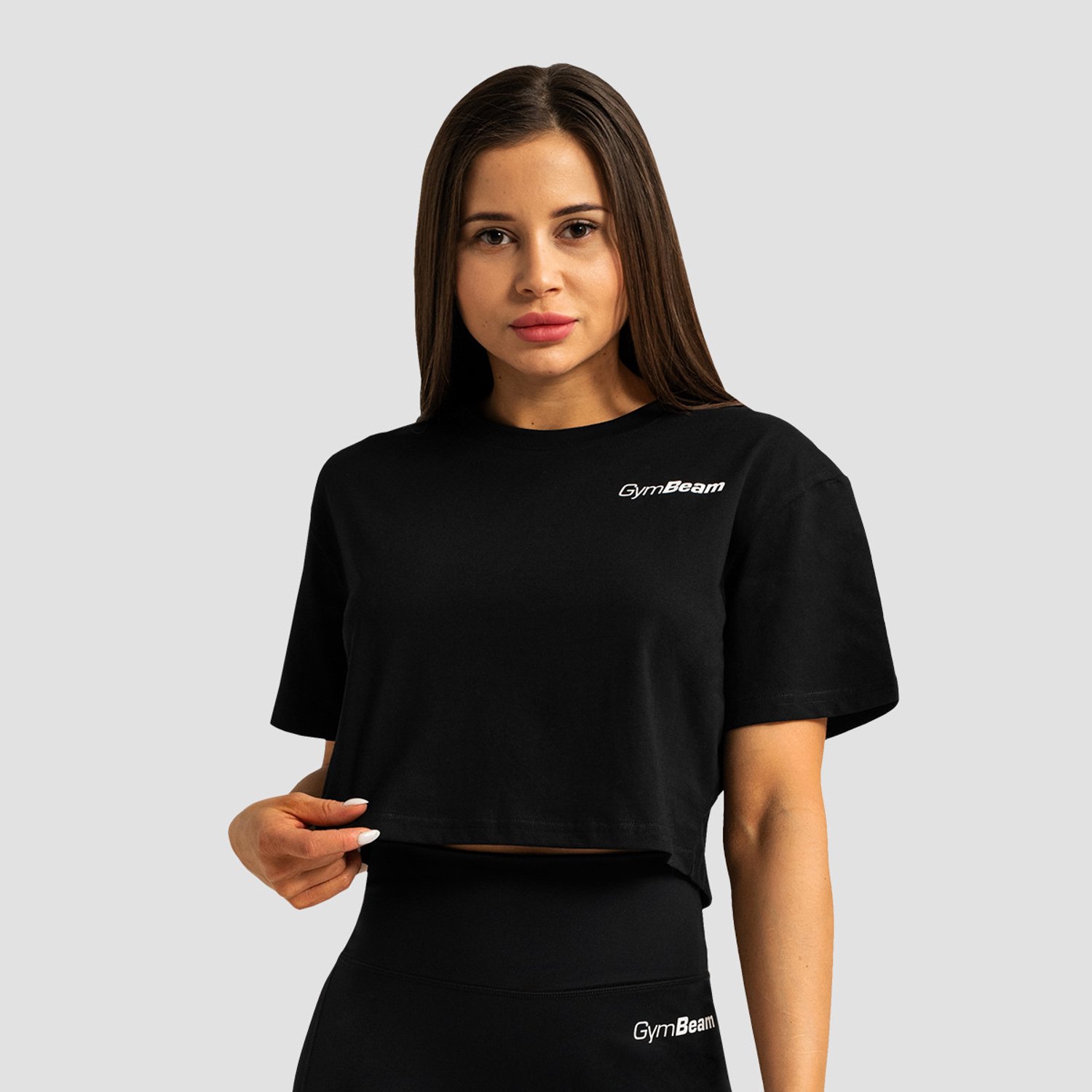 GymBeam Dames Limitless Cropped T-shirt Zwart L