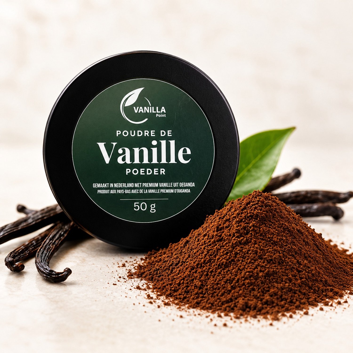 Vanille Poeder 50gr - Puur Vanillepoeder van Vanillestokjes - Vanilla Powder - Blik